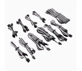 Corsair Premium Pro Sleeved PSU kabely (Gen 4) bílo-černá  / textilní opletení / určeno pro modulární PSU