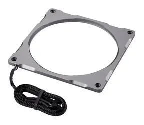 Phantenks Halos Lux rámeček 140mm šedá / RGB LED / 4pin / Alu