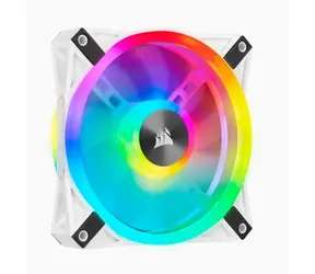 Corsair iCUE QL120 RGB PWM 120mm bílá / PWM ventilátor / 120mm / 1500RPM / 26 dBA / Adresovatelné RGB LED 