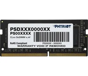 Patriot Signature 32GB (1x32GB) 3200MHz / SO-DIMM / DDR4 / CL22 / Unbuffered / Non-ECC / 1.2V