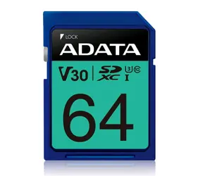 ADATA SDXC 512GB/ UHS-II / U3 / R: 100MBs / W: 80MBs / vhodné pro 4K