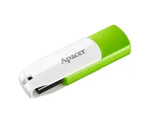 Apacer AH335 64GB bílo-zelená / Flash Disk / USB 2.0 / s otočnou krytkou