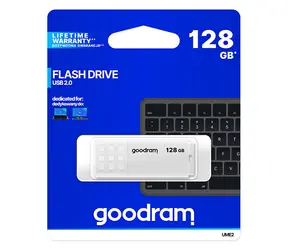 GOODRAM UME2 128GB bílá / Flash disk / USB 2.0 / čtení: 20MBs / zápis: 5MBs