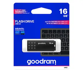 GOODRAM UME3 16GB černá / Flash disk / USB 3.0 / čtení: 60MBs / zápis: 20MBs