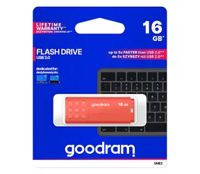 GOODRAM UME3 16GB oranžová / Flash disk / USB 3.0 / čtení: 60MBs / zápis: 20MBs