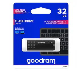 GOODRAM UME3 32GB černá / Flash disk / USB 3.0 / čtení: 60MBs / zápis: 20MBs