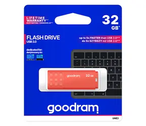 GOODRAM UME3 32GB oranžová / Flash disk / USB 3.0 / čtení: 60MBs / zápis: 20MBs