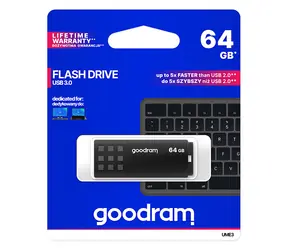 GOODRAM UME3 64GB černá / Flash disk / USB 3.0 / čtení: 60MBs / zápis: 20MBs