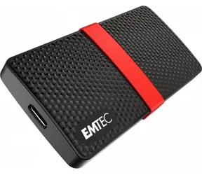 EMTEC Power Plus X200 256GB SSD černá / Externí SSD / čtení: 450 MBs / zápis: 420 MBs / USB-C 3.1 / 3y