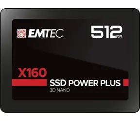 EMTEC Power Plus X160 512GB / 2.5" / SATA III / 3D TLC / R:520MBps / W:500MBps / MTBF 2mh / 3y
