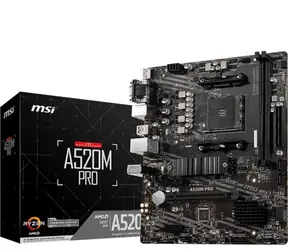 MSI A520M PRO / AMD A520 / DDR4 / SATA III RAID / USB / GLAN / M.2 / sc.AM4 / mATX
