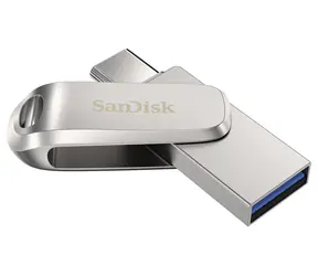 SanDisk Ultra Dual Drive Luxe 256 GB stříbrná / Flash Disk / USB-A 3.1 & USB-C 3.1 / čtení: 150 MBs