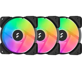 Fractal Design Aspect 12 RGB PWM černá (3 ks) / 120mm / Rifle Bearing / 33.2dB @ 500-2000RPM / A-RGB / 95.1 m3h / 4pin