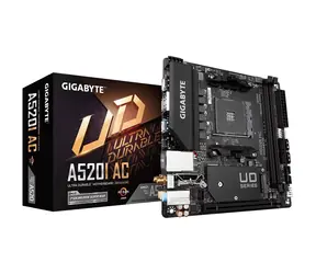 GIGABYTE A520I AC (rev. 1.0) / AMD A520 / DDR4 / SATA III / USB / GLAN / M.2 / Wi-Fi / sc.AM4 / Mini ITX