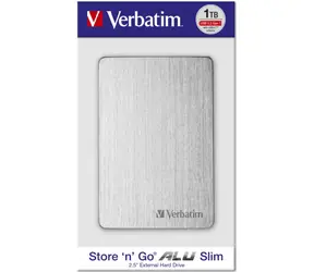 Verbatim Store 'n' Go ALU Slim 1TB stříbrná / Externí HDD / 2.5"/ USB 3.2 / hliník