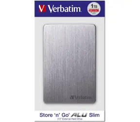 Verbatim Store 'n' Go ALU Slim 1TB šedá / Externí HDD / 2.5"/ USB 3.2 / hliník