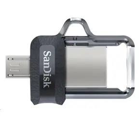 SanDisk Ultra Dual M3.0 128 GB černá / Flash Disk / USB-A 3.0 & MicroUSB 2.0 / čtení: 130 MBs