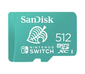SanDisk Nintendo Switch microSDXC 512GB / Class 10 / UHS-I / U3 / čtení: až 100MBs / zápis: až 90MBs / vhodné pro 4K