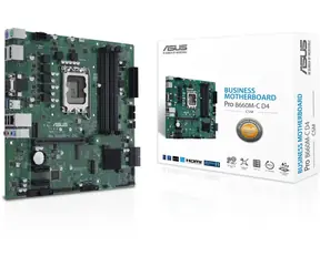 ASUS PRO B660M-C D4-CSM / B660 / LGA 1700 / 4x DDR4 / PCIEx16 / 1x GLAN / micro-ATX