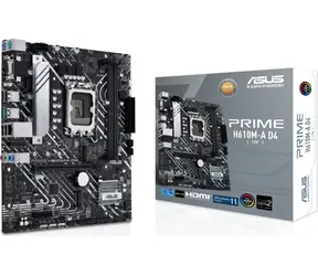 ASUS PRIME H610M-A D4-CSM / H610 / LGA 1700 / 2x DDR4 / PCIEx16 / 1x GLAN / microATX