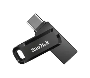 SanDisk Ultra Dual GO 64GB černá / Flash Disk / USB-A + USB-C / čtení až 150 MB/s