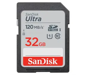 SanDisk Ultra SDHC 32GB / Class 10 / UHS-I U1 / 120MB/s / vhodné pro Full HD
