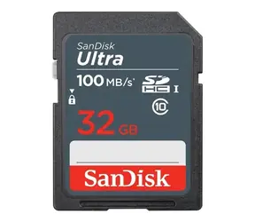 SanDisk Ultra SDHC 32GB / Class 10 / UHS-I U1 / 100MB/s / vhodné pro Full HD