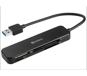 Sandberg USB 3.0 Pocket Card Reader černá / čtečka paměťových karet / USB-A 3.0 / MicroSD & SD & MS & MMC