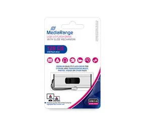 MediaRange MR918 128GB stříbrná / Flash Disk / USB-A 3.0 / čtení: 80MBs / zápis: 25MBs