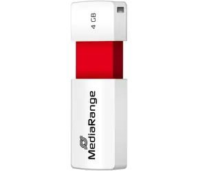 MediaRange MR970 4GB červeno-bílá / Flash Disk / USB-A 2.0 / čtení: 10MBs / zápis: 3MBs