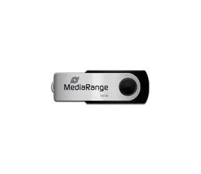 MediaRange MR912 64GB stříbrná / Flash Disk / USB-A 2.0 / čtení: 17MBs / zápis: 8MBs