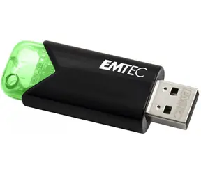 EMTEC B110 Click Easy 64GB zelená / Flash Disk / USB 3.0 / R: 20MBs / W: 10MBs