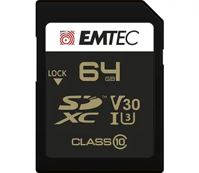 EMTEC SpeedIN Pro SDXC 64GB / Class 10 / UHS-I / U3 / čtení 95MBs zápis 80MBs / vhodné pro 4K