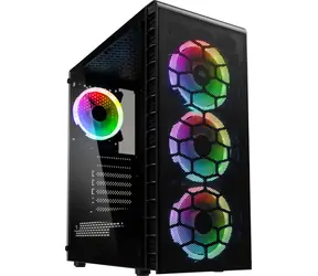 Kolink Observatory Lite Mesh RGB černá / ATX / 1xUSB 3.0 + 2xUSB 2.0 / 4x 120 mm / bez zdroje / průhledná bočnice