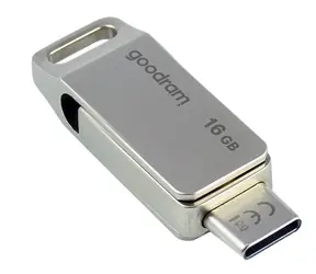 GOODRAM ODA3 USB-C 3.2 16GB stříbrná / Flash disk /  USB-A + USB-C 3.2 / čtení: 60MBs / zápis: 20MBs