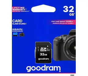 GOODRAM S1A0 SDHC 32GB / Class 10 / UHS I / U1 / R: až 20 MBps / W: až 10 MBps