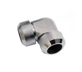 Alphacool Eiszapfen 13mm kompresní šroubení HardTube 90° L-konektor pro mosazné & Acryl trubky chromová