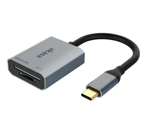 Akasa AK-CR-10BK card reader 2v1 stříbrná / čtečka karet 2v1 / USB-C / MicroSD / SD 