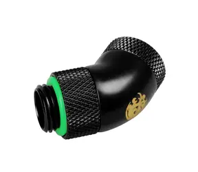 BitsPower otočný úhlový adaptér 45° G1/4" (M) > G1/4" (F) černá