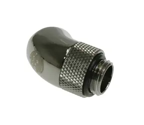 BitsPower otočný úhlový adaptér 45° G1/4" (M) > G1/4" (F) lesklá černá