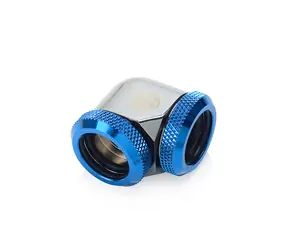 BitsPower úhlový adaptér 90° pro trubky 16mm černo-modrá