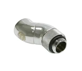 BitsPower 2x otočný úhlový adaptér 90° G1/4" (M) > G1/4" (F) stříbrná