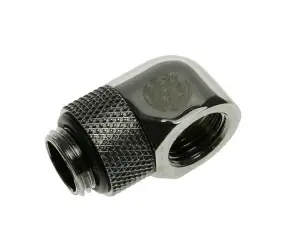 BitsPower otočný úhlový adaptér 90° G1/4" (M) > G1/4" (F) lesklá černá