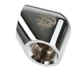 BitsPower úhlový adaptér 90° G1/4" (F) > G1/4" (F) stříbrná