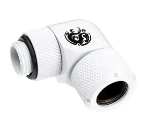BitsPower Advanced Multi-Link otočný úhlový adaptér 90° G1/4 > 12mm hardtube bílá