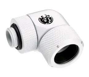 BitsPower Advanced Multi-Link otočný úhlový adaptér 90° G1/4 > 16mm hardtube bílá