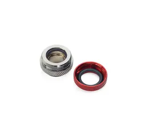 BitsPower Multi-Link adaptér přímý G1/4 > 12 mm HardTube červená/lesklá černá