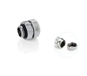 BitsPower TouchAqua sada 2x Link adaptér přímý G1/4 (F) > nastavitelná trubka 16-22mm stříbrná