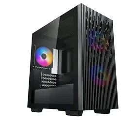 DEEPCOOL MATREXX 40 3FS černá / Micro-ATX / 1xUSB 3.0 + 1x USB 2.0 / 3x 120 mm / bez zdroje / průhledná bočnice 