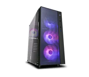 DEEPCOOL MATREXX 55 MESH ADD-RGB 4F černá / E-ATX / 2xUSB 2.0 + 1xUSB 3.0 / 4x 120 mm / bez zdroje / průhledná bočnice 